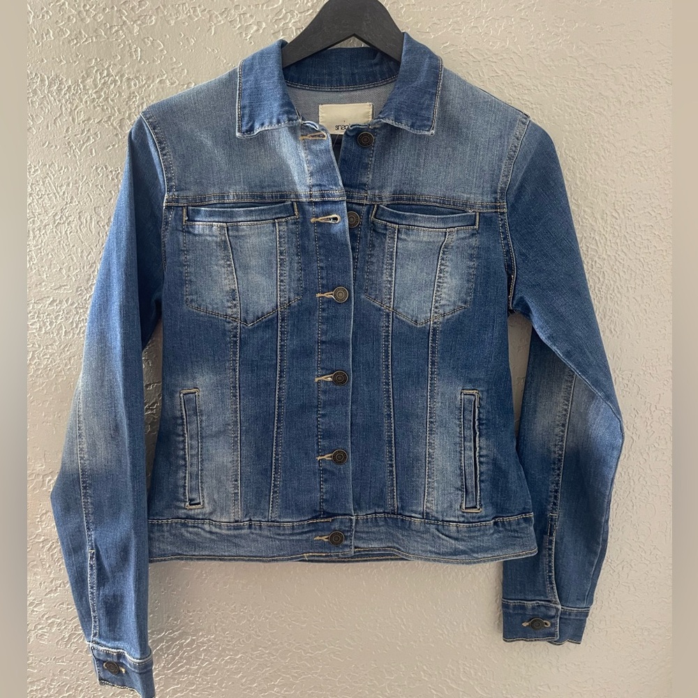 NWT Sneak Peek Y2K Women’s Denim Classic Fit Medium‎ Wash Blue Jean Jacket Small